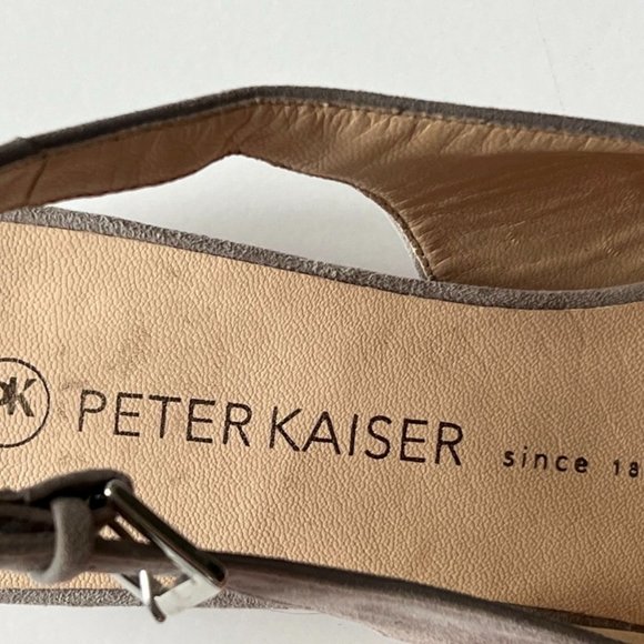 Peter Kaiser slingback low heel mauve suede - Picture 3 of 4